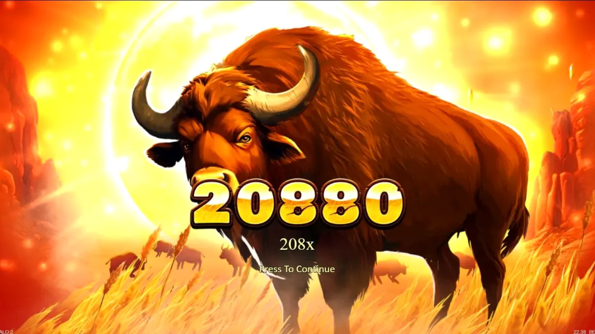 Pemandangan megah padang rumput Amerika di slot Big Wild Buffalo 2